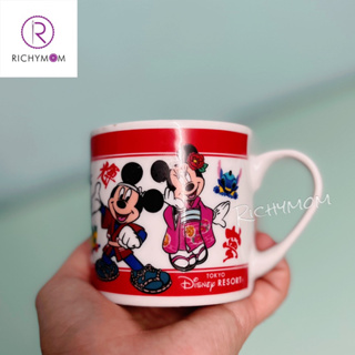 (1ใบ) Tokyo Disney Resort แก้วเซรามิค แบบมีหูจับ ขนาดเล็ก ลายมิ๊กกี้มินนี่ชุดญี่ปุ่น สภาพดีค่ะ