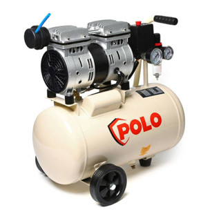 ปั๊มลมออยล์ฟรี โปโล (POLO) รุ่น OFS5501-24 ปั๊มลมแบบไร้น้ำมัน (OIL FREE) กำลังมอเตอร์ 0.75 แรงม้า (559 วัตต์)