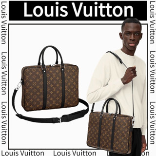 ✨หลุยส์ วิตตอง  Louis Vuitton  PORTE-DOCUMENTS VOYAGE Small Briefcase/กระเป๋าผู้ชาย/กระเป๋าถือ/ของแท้ 100% นำเข้าจากยุโร