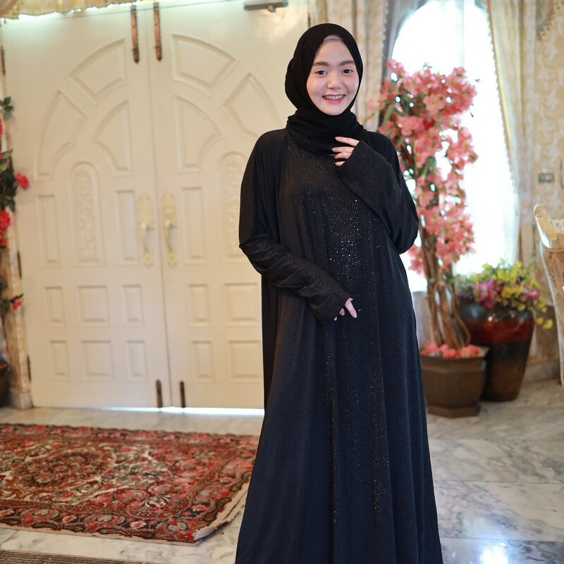 โซเฟีย ชุดเดรสมุสลิม อาบาย่า+ฮิญาบ ดีไซส์เรียบ หรูหรา สวยงาม (คละลาย) รหัส DRM32