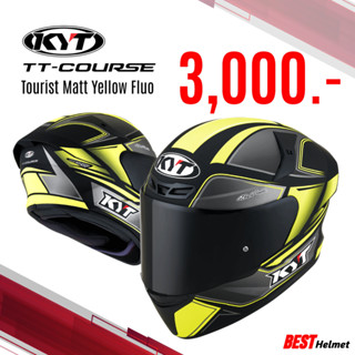 KYT รุ่น TT COURSE รุ่น Tourist - Yellow Fluo Matt