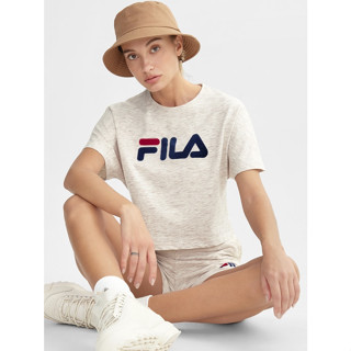 เสื้อยืด Fila Short Sleeve Cropped Top สี Brown ไซส์ XL ใส่ครั้งเดียว