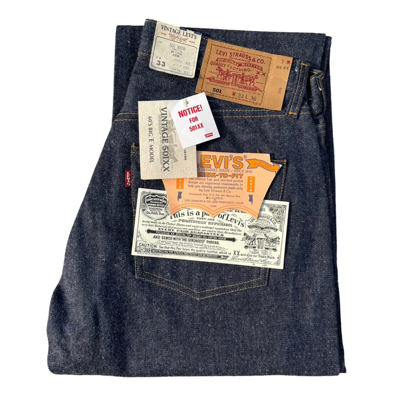 LEVI'S 501 ฉลอง 110 ปี ผ้าดิบ ริมแดง ผลิตปี 1993 กระดุม 555