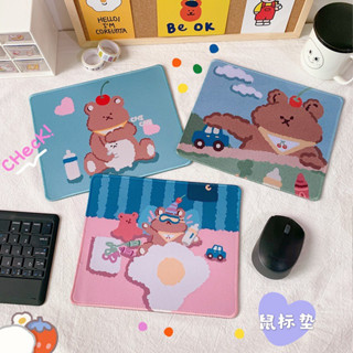 (พร้อมส่ง🌷) Mouse pad ที่รองเม้าส์ลายน้องหมี คอลเลคชั่นใหม่ล่าสุด