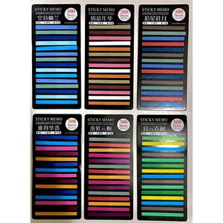 Index Sticky Extra Thin โพสอิท สติ๊กเกอร์ เส้นเล็ก แบบพลาสติก กาวในตัว มี 300 เส้น/ชุด ขนาด 50x4มม.