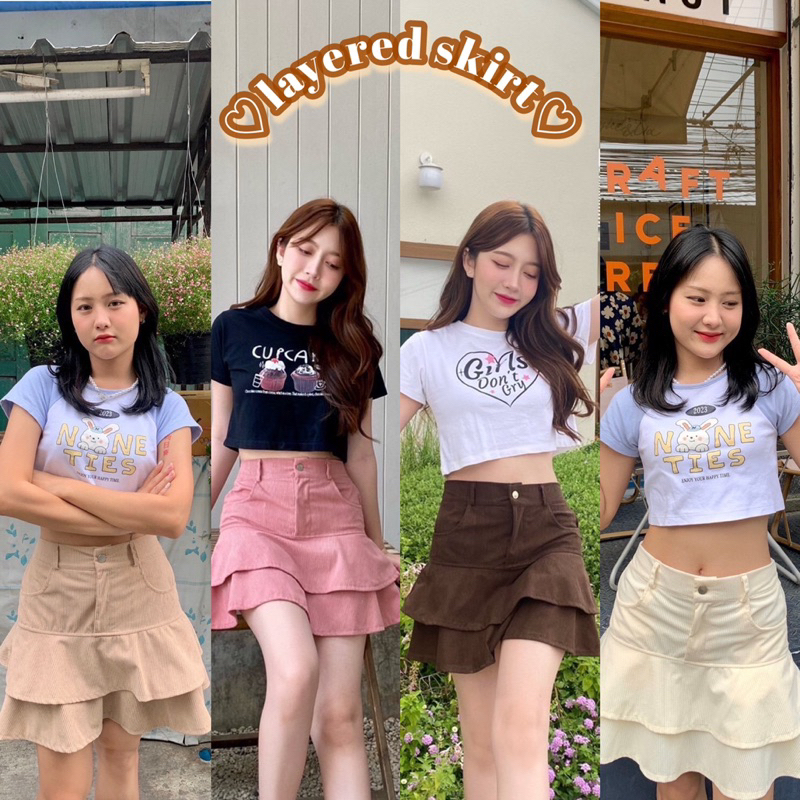 ♡น้องขนมชั้น♡layered skirt💕
