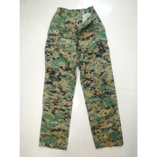 01USMCกางเกงทหาร TROUSERS WOODLAND MARPAT MCCUU  ขนาดXS-Rรอบเอว25-27นิ้ว ลายพรางดิจิตอลวูดแลนด์ผ้าหนา50/50พร้อมป้ายชื่อ