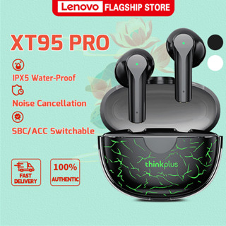 Lenovo XT95 PRO หูฟังบลูทูธไร้สาย 3D ซับเบสแน่น เหมาะสำหรับเกมมิ่ง การออกกำลังกาย โทรสาร กันน้ำ IPX แบตเตอรี่ยาวนาน LED Lights Bluetooth Headphones