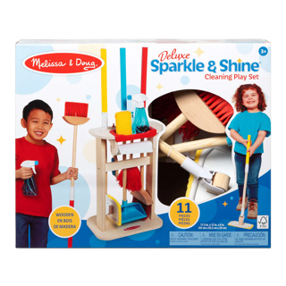 [11ชิ้น] รุ่น 30606 ชุดทำความสะอาด รุ่นดีลักซ์ Melissa &amp; Doug Deluxe Sparkle &amp; Shine Cleaning Set รีวิวดีใน Amazon USA ของเล่นทำเล่นทำความสะอาด ของเล่นเด็ก 3ขวบ