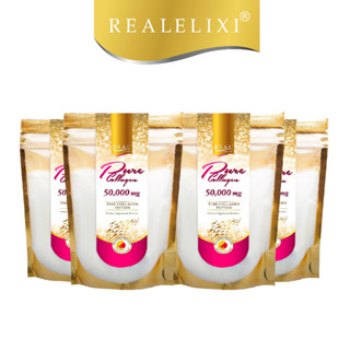 Real Elixir Pure Collagen 50,000Mg. (ถุงซิป แบบรีฟิล) แพ็ค 4 ถุง