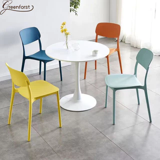 Greenforst เก้าอี้กินข้าว เก้าอี้พลาสติกมีพนักพิง รุ่น C-2190/C-2205
