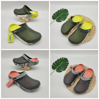 รองเท้าลำลองแฟชั่น สไตล์ Crocs LiteRide Clog ลายกราฟฟิก