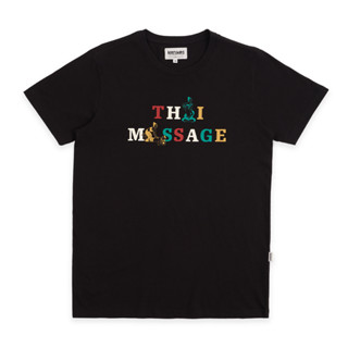 MAHANAKHON เสื้อยืด T-Shirt Black Thai Massage สีดำ