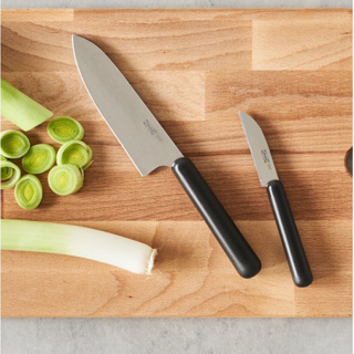 มีดทำครัว ผลิตจากสแตนเลส บรรจุ 2 ชิ้น ด้ามจับสีเทา IKEA
