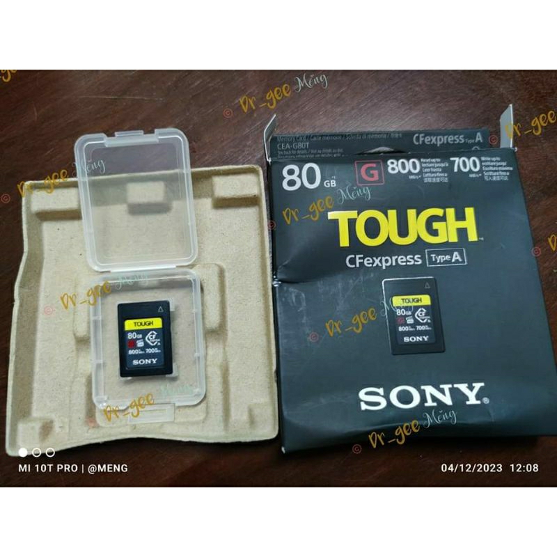 Sony CFexpress type A 80GB read/write 800/700 Mb/s