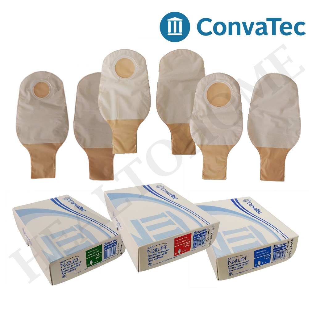 Convatec Sur-Fit Natura Opaque ถุงเก็บอุจจาระหน้าท้อง แบบขุ่น (เฉพาะถุง) (1 ชิ้น)