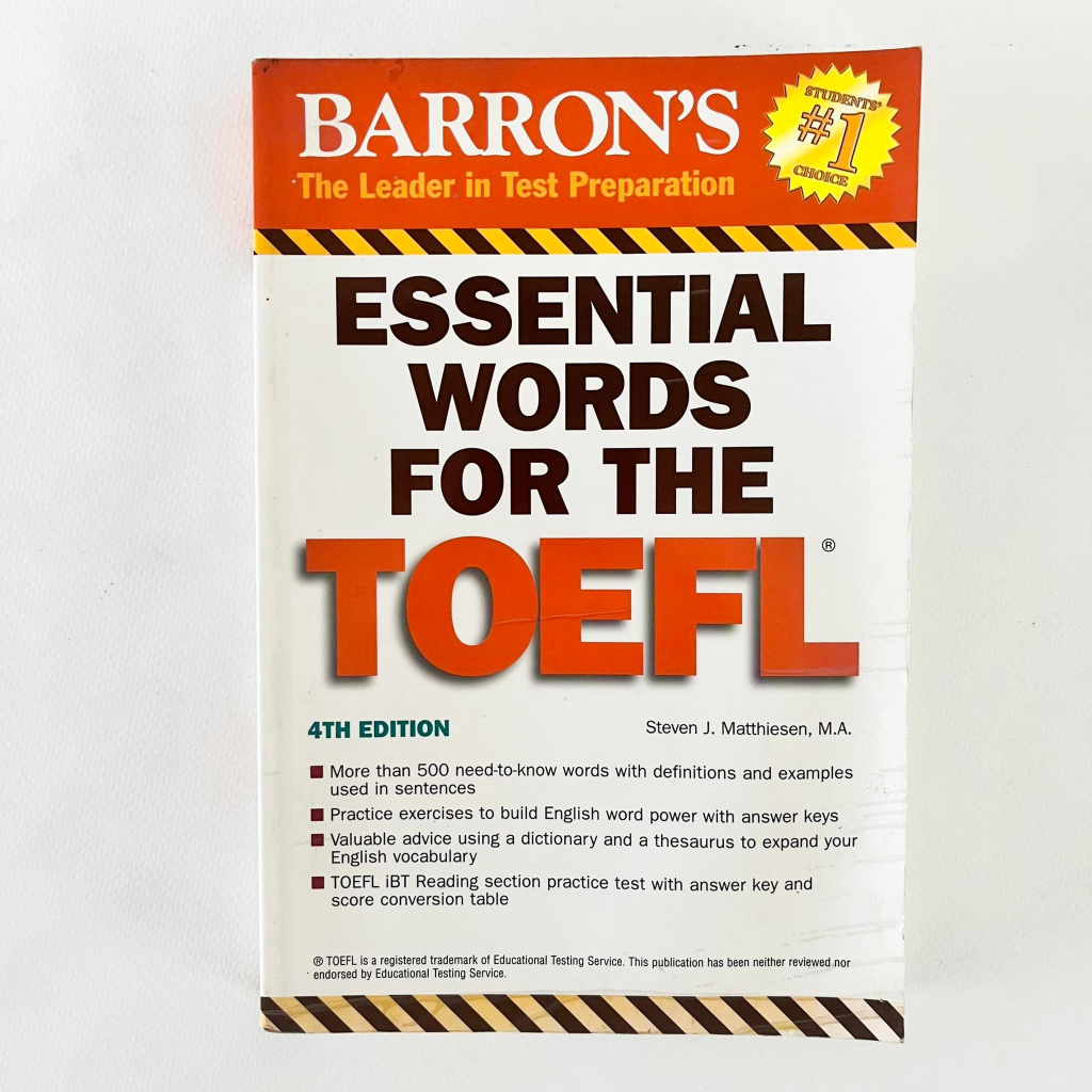 BARRON'S ESSENTIAL WORDS FOR THE TOEFL (4ED)/ หนังสือมือสอง