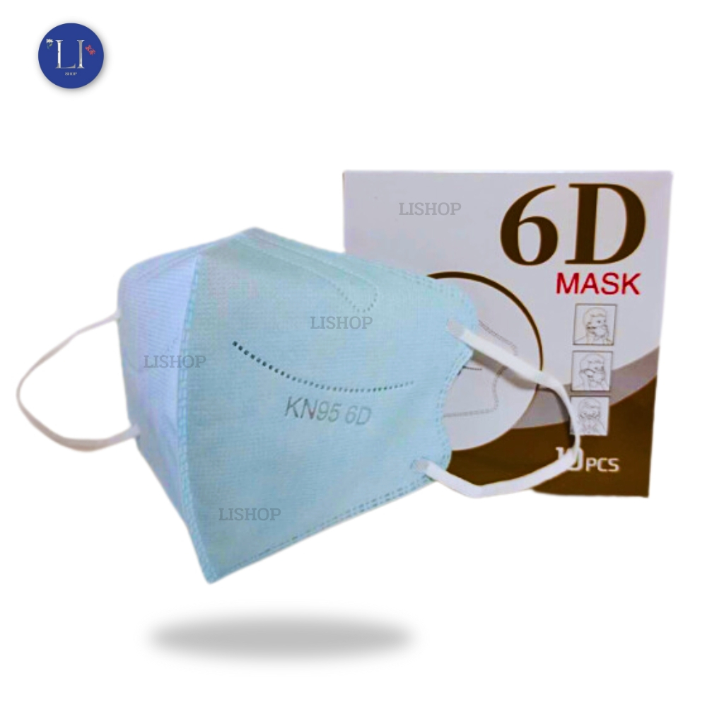 แมสหน้าเรียว 6D ปั้มลาย KN95 สายดำ และสายขาว ( สำหรับผู้ใหญ่ ) - รูปที่ 3
