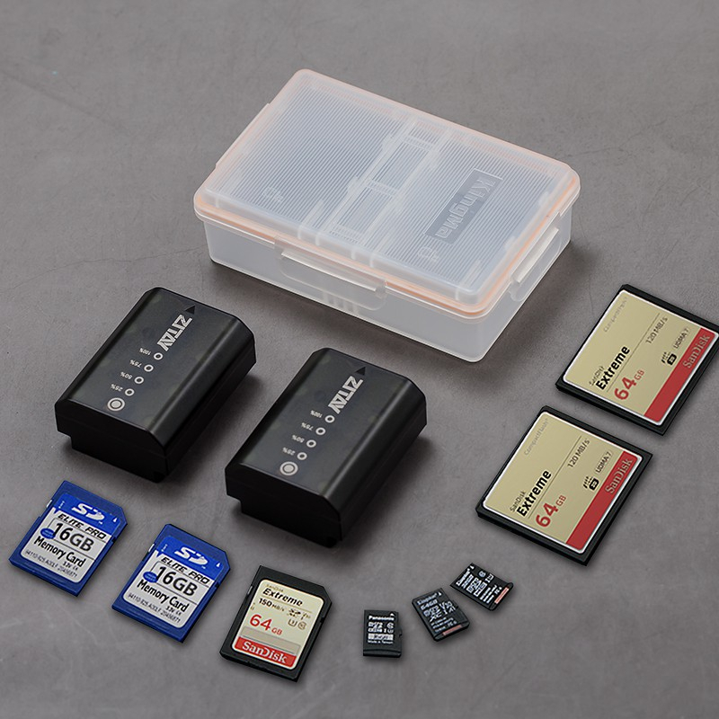 กล่องใส่แบต กล่องเก็บเมม ถนอมแบต กันน้ำ Protective Battery Storage Case NPFW50 LPE6 NPW126 ENEL1