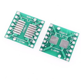 SOP14 SSOP14 TSSOP14 to DIP14 Pinboard SMD To DIP Adapter 0.65mm/1.27mm to 2.54mm DIP Pin Pitch PCB Board