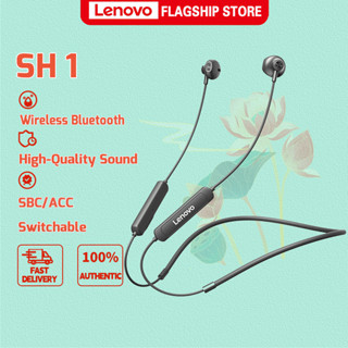 Lenovo SH1 True Wireless Neckband Bluetooth 5.0 Sports Earphone IPX5 Long Battery Headset with Mic