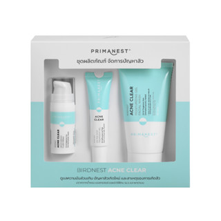 PRIMANEST BIRDNEST ACNE CLEAR SET พรีมาเนสท์ เบิร์ดเนสท์ แอคเน่ เคลียร์ เซตจัดการปัญหาสิว