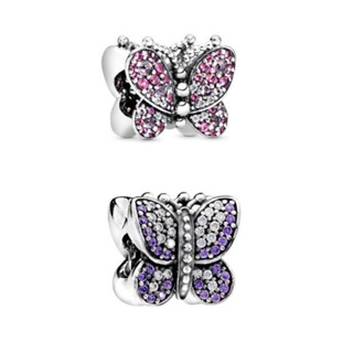(พร้อมส่ง) Pandora Sparkling Butterfly charm ชาร์มผีเสื้อ ของเเท้100%