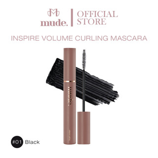 MUDE INSPRIE VOLUME CURLING MASCARA 01 ฺBLACK สีดำ  ( มาสคาร่า สูตรเน้นขนตาหนา งอน กันน้ำ )