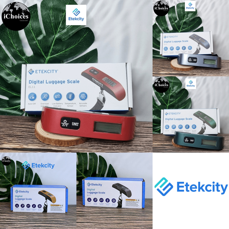 [Etekcity] Digital Luggage Scale Portable, EL11 เครื่องชั่งน้ำหนักกระเป๋าเดินทางดิจิตอลพกพา แบบแขวน + เซ็นเซอร์อุณหภูมิ
