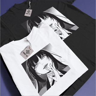 Kakeguri - Yumeko เสื้อเชิ้ตอนิเมะดีไซน์หลากหลาย - แขนสั้นผ้าฝ้ายพิมพ์ลาย FROST TEE