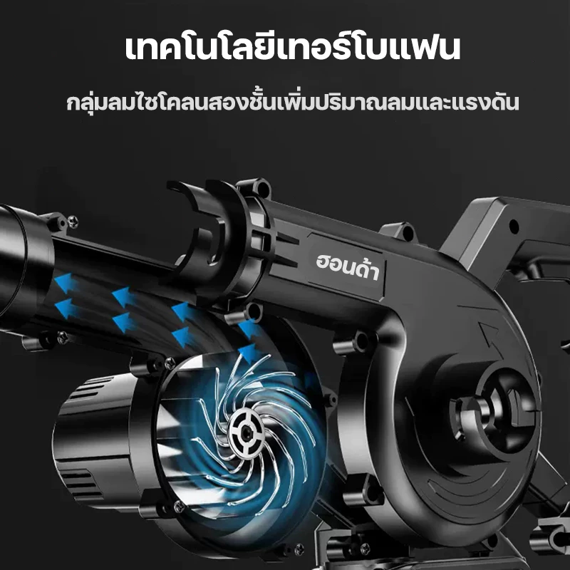 เครื่องเป่าลมไฟฟ้า เป่าลมและดูดฝุ่น ปรับระดับแรงลมได้ thumbnail 6