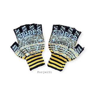 ถุงมือ ถุงมือกันลื่น ลาย Spider2 #วีชัย(คละสี) ครึ่งนิ้ว