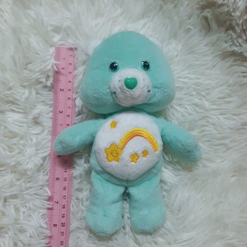 ตุ๊กตาแคร์แบร์สีฟ้าเขียว Care Bears มือสอง