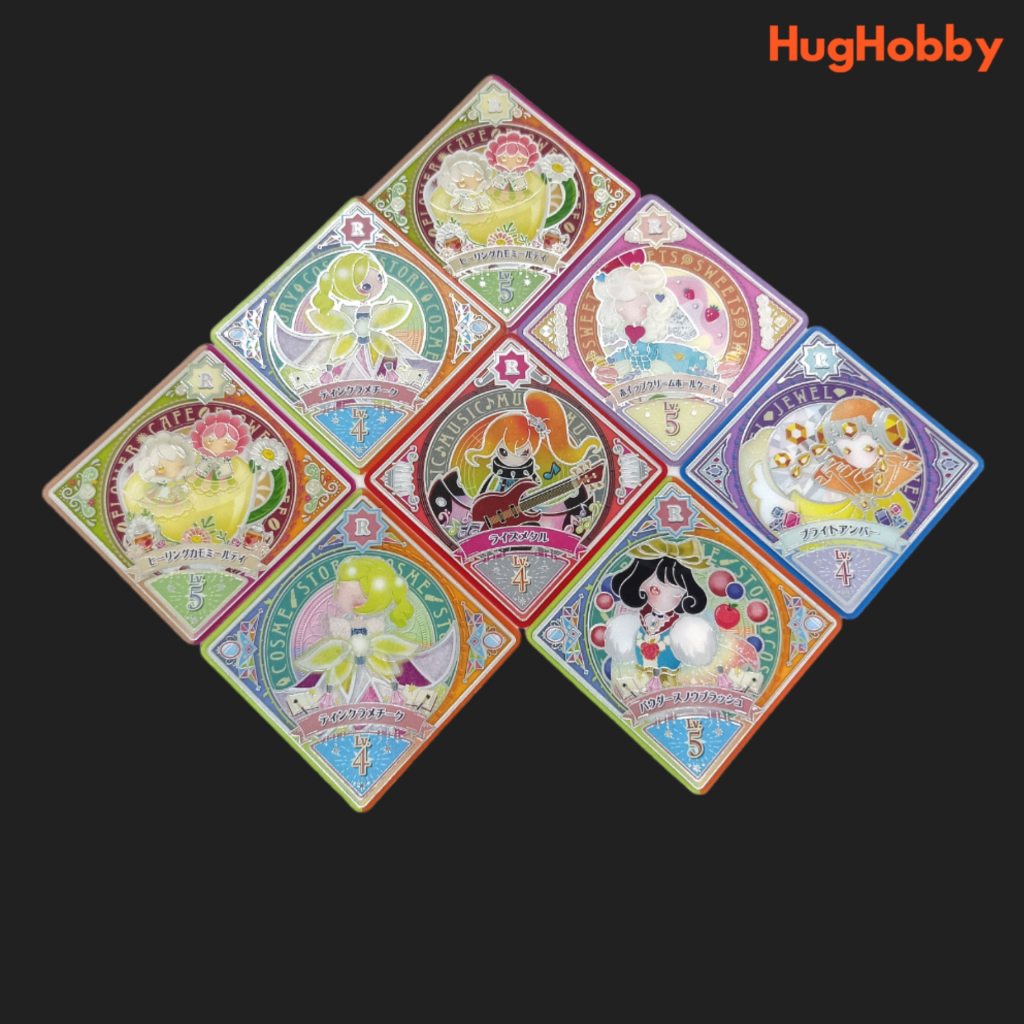 [Set of 8] Bandai Data Carddass Aikatsu Planet! Lv. 4-5 R (Used)