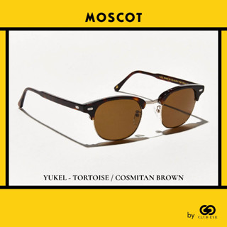 MOSCOT แว่นกันแดด มอสคอต รุ่น YUKEL สีกรอบ TORTOISE สีเลนส์ COSMITAN BROWN ไซซ์ 48 ของแท้ มีประกัน