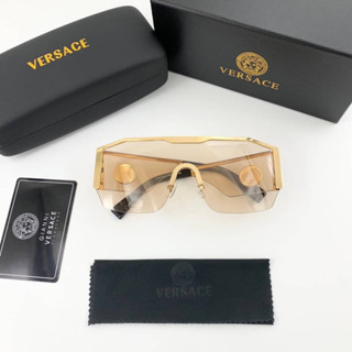 VERSACE VE2220 SHIELD VISOR SUNGLASSES  แว่นตากันแดดแบรนด์เวอร์ซาเช่ ทรง shield เลนส์ใส