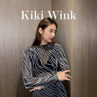 Renna | Kiki wink top🌌 เสื้อซีทรู ตกแต่งลายกลิตเตอร์สีเงิน✨ (พร้อมส่ง🫶🏻)