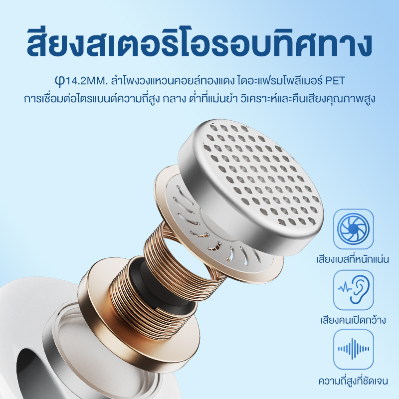 BASIKE MT102 หูฟัง หูฟังอินเอียร earphone Aux Type C lateral in-ear คุณภาพสูง ใช้สำหรับ Huawei