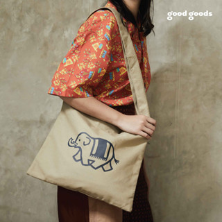 กระเป๋าย่ามสกรีนลายเอกลักษณ์ Good Goods