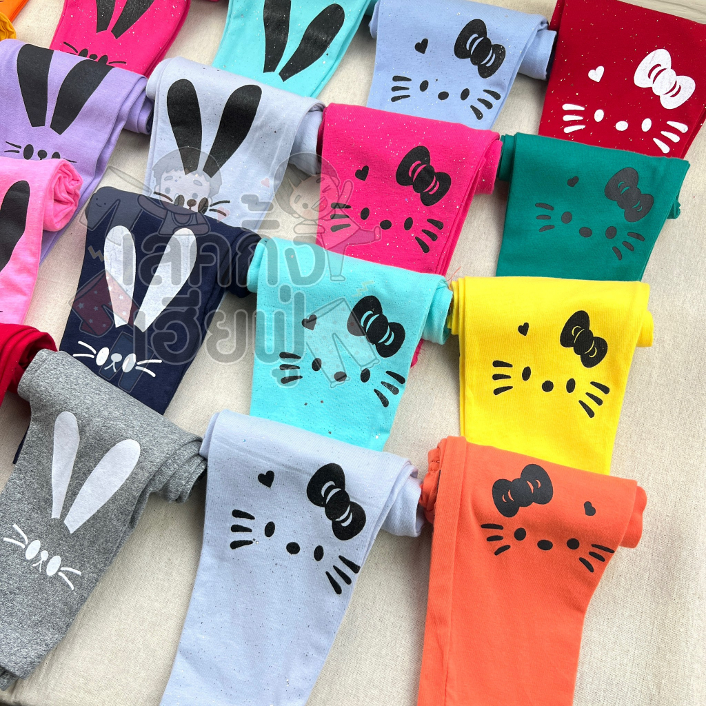 FUFU เลกกิ้งสีพื้น (คละสี) สำหรับเด็กอายุ 1-10 ปี Size S-XXL สกรีนลายการ์ตูน ใส่ได้ทั้งเด็กผู้ชายและเด็กผู้หญิง (LEK-1)