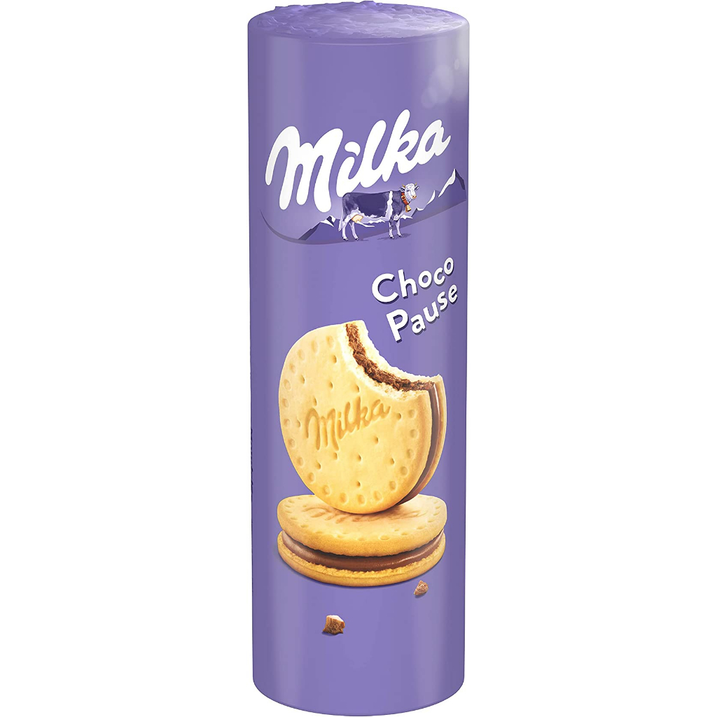Biscuits, Cookies & Wafers 159 บาท Milka choco Pause ดับเบิ้ลบิสกิตสอดไส้ช็อกโกแลตนมอัลไพน์ (น้ำหนัก260g.) 1 แพ็ค มี 13 ชิ้น Food & Beverages