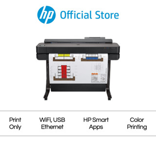 [ผ่อน 0%] HP DesignJet T650 36-inch Compact Large Format Plotter Printer (up to A0 size) with Mobile Printing