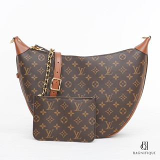 LOUIS VUITTON LOOP HOBO MM BROWN MONOGRAM CANVAS GHW