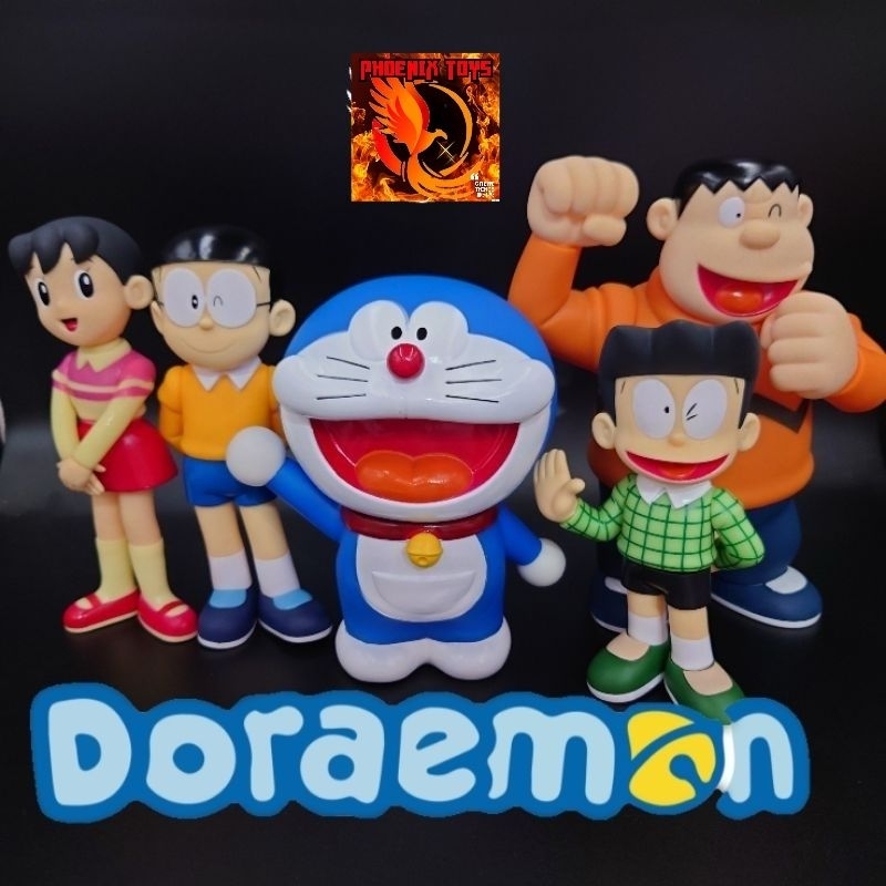 โมเดล โดราเอมอน Doraemon ขนาด 22 Cm. ครบชุด 5 ตัว งานดี พร้อมส่ง