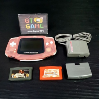 Gameboy Advance Clear pink+Adapter🤩 (2001) GBA🕹 JAPAN 🇯🇵 80%Pokemon ,ULTIMATE E ALLIANCE🔮