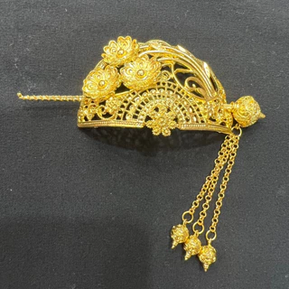 Accessories รัดเกล้าครึ่งเสี้ยวลายดอกพิกุล 03 เครื่องประดับชุดไทย