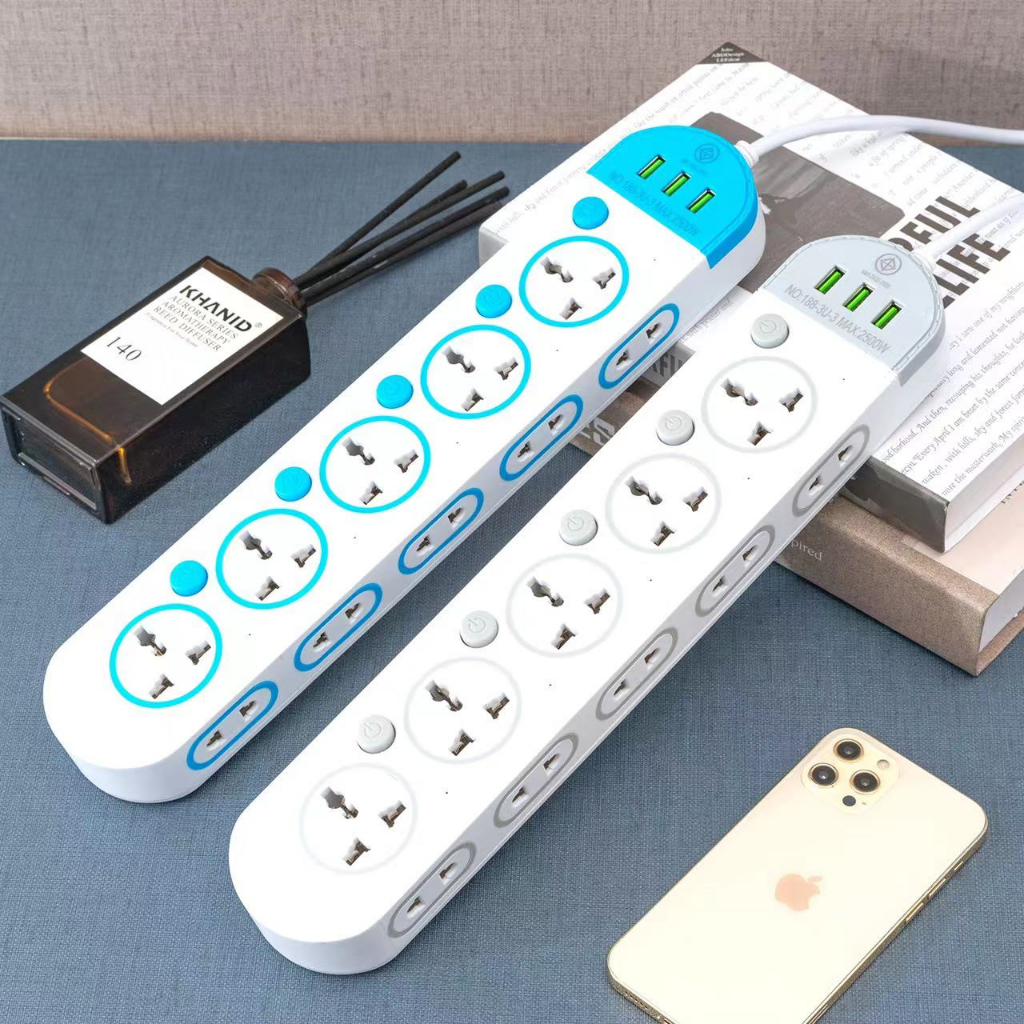 ปลั๊กไฟ 5เมตร. ปลั๊กไฟ 3เมตร. ปลั๊ก 15ตา 2500w วัสดุแข็งแรง สายไฟเส้นใหญ่ มีปุ่มเปิด/ปิด แยกช่องอิสระ31