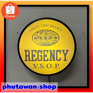 Regency ป้ายไฟLED ป้ายไฟร้าน กล่องไฟติดผนัง ป้ายด้านเดียวพร้อมโลโก้ รีเจนซี่ ขนาดเส้นผ่าศูนย์กลาง 30ซม.และ 40ซม. ราคาถูก