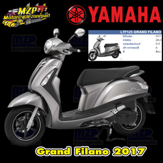 ชุดสี แฟริ่่ง กาบ แท้ศูนย์YAMAHA GRAND FILANO125S ปี 2017 สี เทา (บรอน) ชุดสี,แฟริ่ง YAMAHA