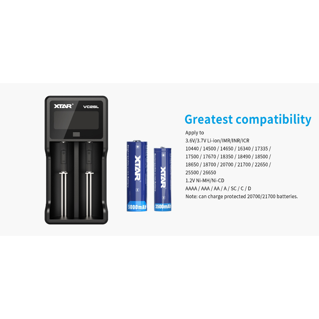 เครื่องชาร์จ XTAR VC2SL QC3.0 Fast Charging Micro USB รุ่นอัพเกรดมาจาก VC2S  สามารถพกพาได้